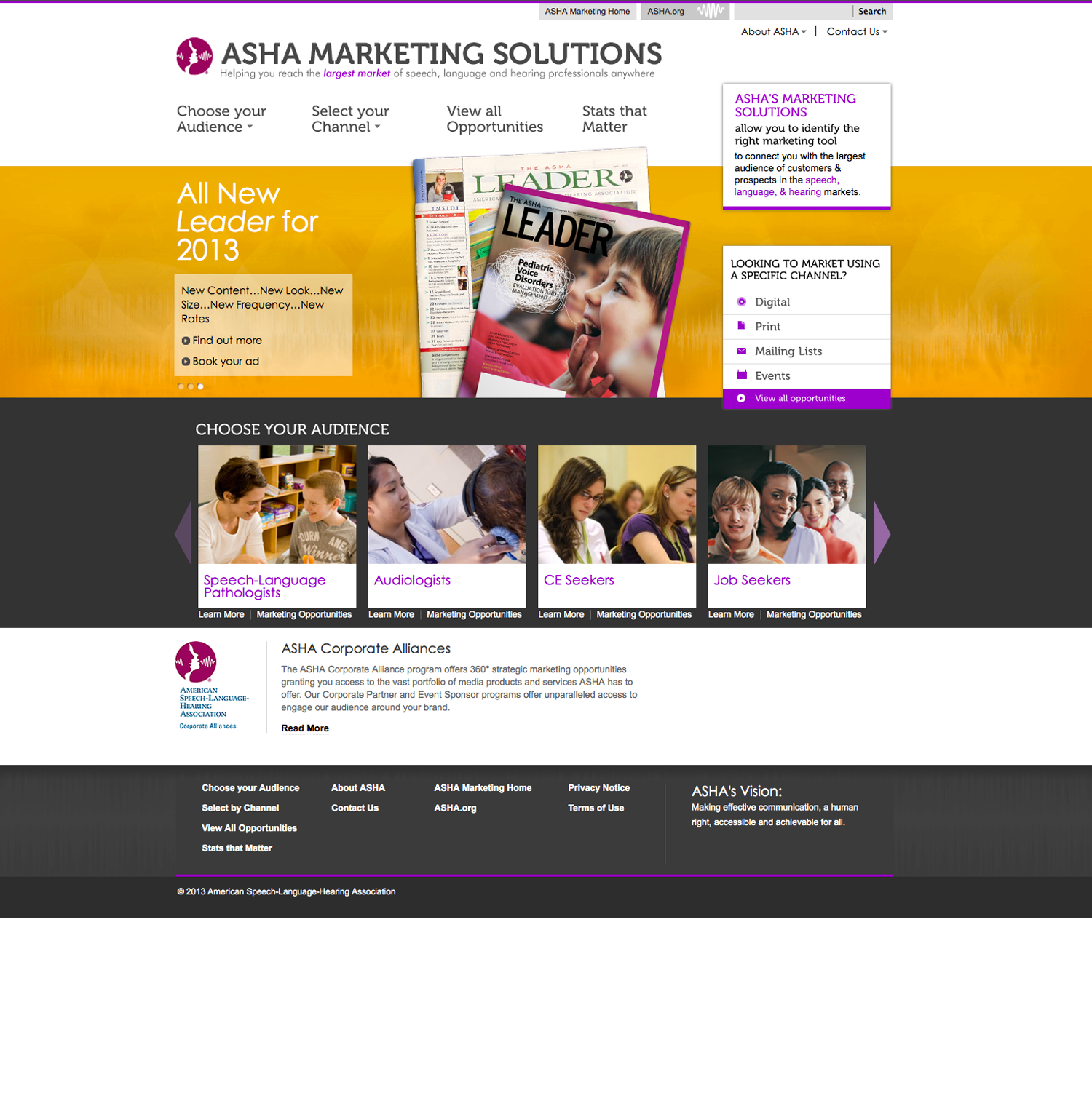 ASHA Homepage Design